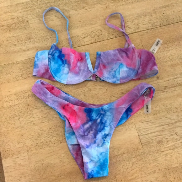 SHEIN Other - Shein tie dye push up bikini size small
